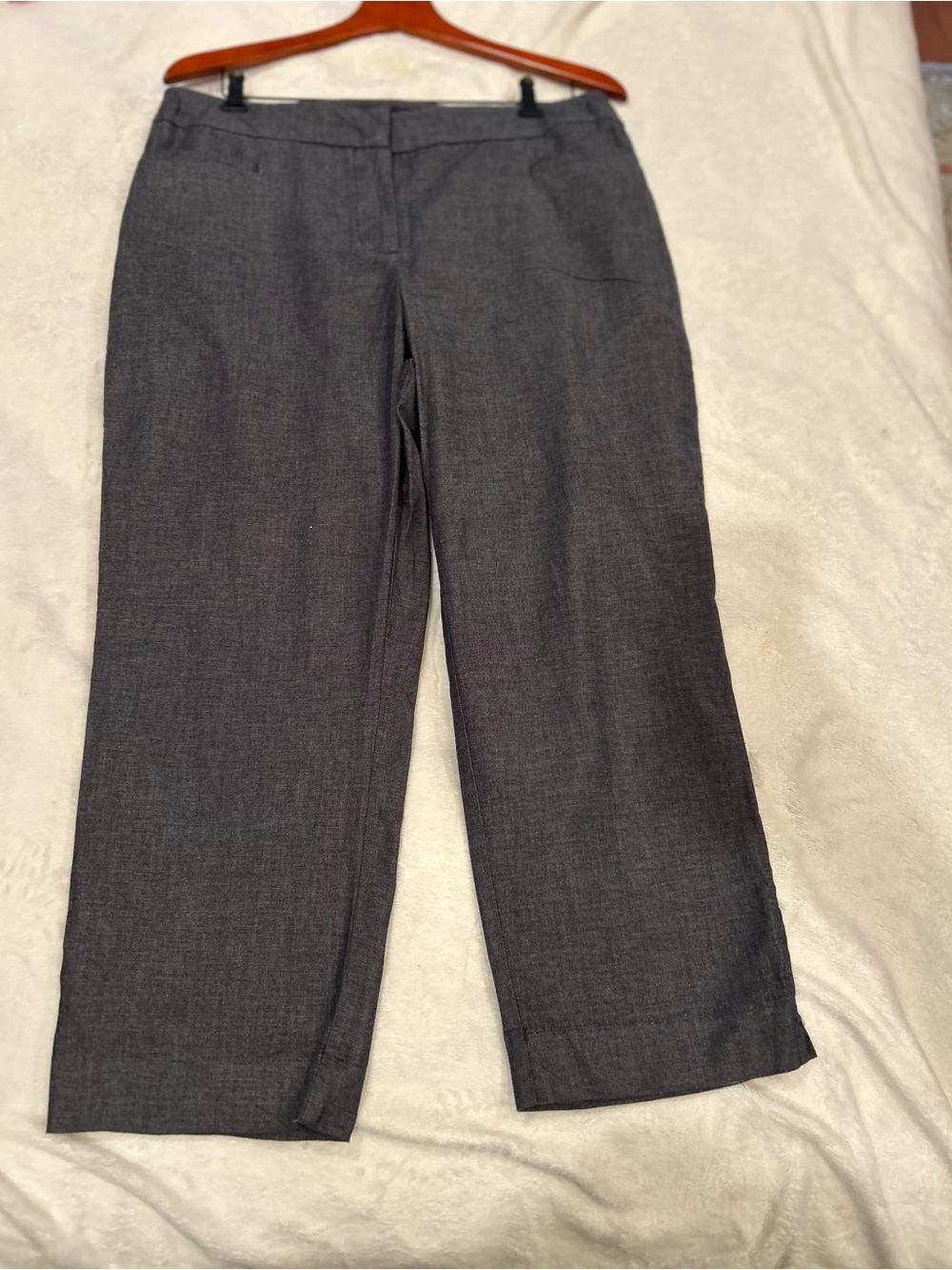 Ann Taylor factory, Dark Chambray Wide leg Cropped Pants 12